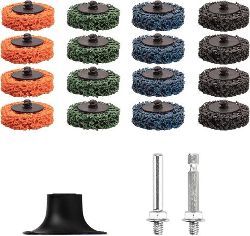 17 PCS 2 Inch Strip Disc, 2'' Die Grinder Sanding Disc, Abrasive Wheels & Discs, Die Grinder Attachments for Strips Paint, Cleans Welds, Removes Rust, Scale and Oxidation. in Saudi Arabia