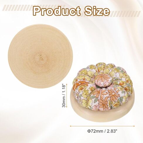 HARFINGTON Pin Cushions with 50 PCS Sewing Pins, Cute Needle Japanese Style Cushion Needle Holder Pincushions Magnetic Top Wooden Base for Sewing Quilting Needlework DIY Crafts, Autumn Floral in Saudi Arabia