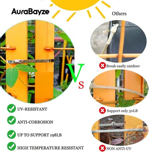 Heavy Duty Metal Cable Tie 150pcs Self-Locking Stainless Steel Zip Ties,Metal Tie Wrap Gun Kit for Fastening And Cutting Metal Cable Ties Tool Set for Fence Exhaust Pipe Outdoor (AB200) in Saudi Arabia
