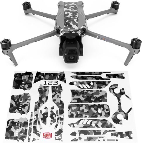 WRAPGRADE Skin Decal Sticker Accent Color Compatible with DJI Air 3S (Racing White) in Saudi Arabia