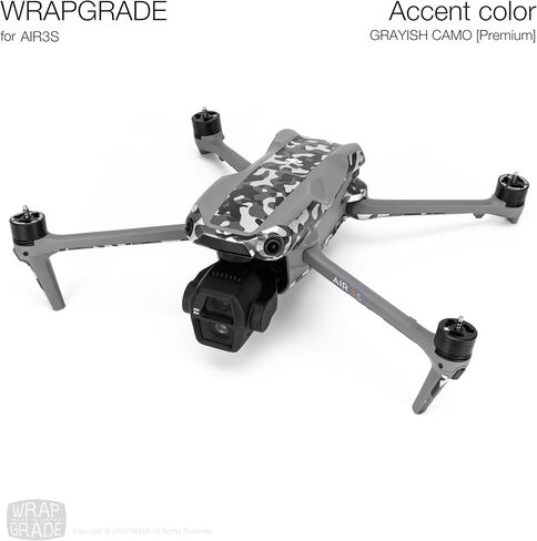 WRAPGRADE Skin Decal Sticker Accent Color Compatible with DJI Air 3S (Racing White) in Saudi Arabia