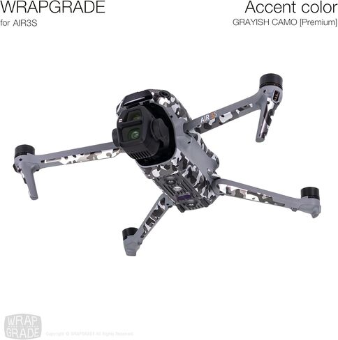 WRAPGRADE Skin Decal Sticker Accent Color Compatible with DJI Air 3S (Racing White) in Saudi Arabia