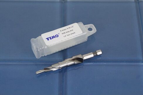 TEMO 3 pc M35 Cobalt Two Flute Step Drill Total 28 Step: 3/16 Inch - 1/2 Inch 6 Step, 1/4 Inch -3/4 Inch 9 Step, 1/8 Inch -1/2 Inch 13 Step in Saudi Arabia