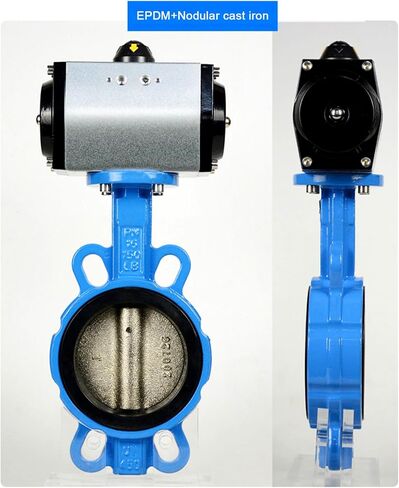DN100mm Wafer Type Pneumatic Butterfly Valve EPDM sealing 4 Inch with Stainless Steel 304 Plate in Kuwait
