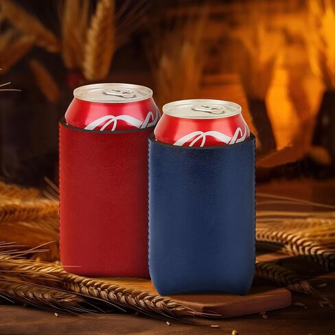 أكمام تبريد من نوع Slap Can، حامل أكمام زجاجات مبردات البيرة القياسية سعة 12oz، حامل من النيوبرين غير قابل للانزلاق للبيرة والصودا 9 بوصة × 3.5 بوصة (أسود/أحمر/سماوي/أصفر) in Kuwait