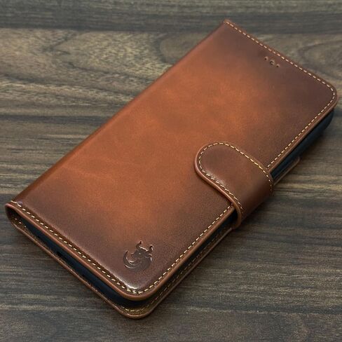 حافظة هاتف Vegas Wallet متوافقة مع iPhone 15 Pro Max 6.7in - محفظة هاتف جلدية أنيقة محببة بالكامل - محفظة حامل بطاقات RFID مع مسند وفتحات للبطاقات (أزرق داكن) in Kuwait