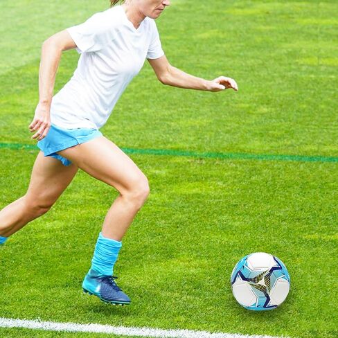 Green and White Soccer Ball Size 5 with Smooth Surface Waterproof Wear Resistant for Lawn Indoor Outdoor Sports Training Ball or Competition Balls in Kuwait