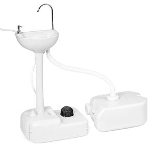 Outdoor Garden Camping Hand Sink with Portable Toilet, Removable Hand Washing Basin Sanitary Ware for RV/Kitchen/Indoor (2023 updated version)