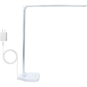 مصباح مكتب LED Dimmable Table Lamp Lamp مع منفذ شحن USB ، 5 أوضاع للإضاءة ، تحكم حساس ، مؤقت 30/60 دقيقة (أسود)