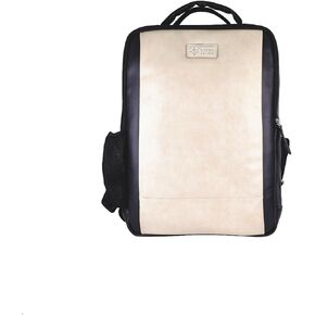 Vegan Leather Laptop Backpack - Eco-Friendly, Stylish 12L Backpack with Laptop Sleeve & Trolley Strap - Durable, Lightweight for Work & Travel.