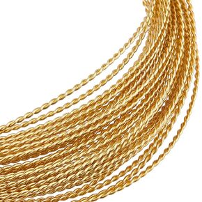 Benecreat 20 Gauge 23ft سلك النحاس المشحون المقاوم ، سلك المجوهرات الذهبية الملتوية لصنع سوار القلادة وغيرها من المشروع المصنوع يدويًا