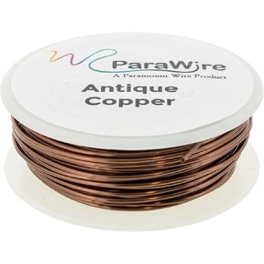 سلك حرفي نحاسي ، Parawire 22GA العتيقة النحاس المينا 100 'لفة