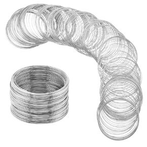 400 Loops Memory Wire Bracelets Jewelry Memory Wire Cuff Bangle Steel Beading Wires Findings for Jewelry Making Wire Supplies DIY Crafts Bracelet Rings Collar Necklace Wrap Art Creations