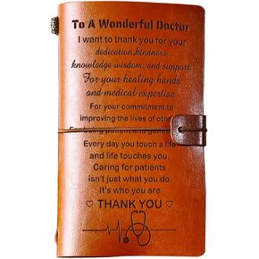هدايا Kaayee Doctor ، إلى مجلة Doctor Leather Journal -140 PAGE HOMPSAIKE GOFE HIME ، مجلة سفر مجلة DIARY DIARY CRIPTER JOURNAL HIRDAY HIRDAY HISTRES