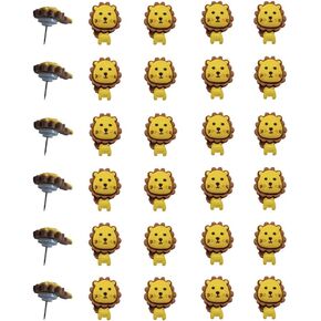 Duolai 30pcs Cartoon Thumbtack لطيف راتنج الأسد Pushpins Thumb Thumb Toots Push Pins Thumbnails Soft Flat For Photos Wall Board Mapps Bulletin Supplies Supplies