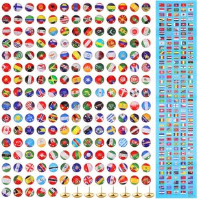 200 PCS دبابيس دبابيس الوطنية إبهام الإبهام دبابيس دبابيس لوكيل مجلس الإعلام العالمي دبابيس للمكتب المنزلي للمدرسة ، 1.00x1.00x1.00cm ، d1119518clc