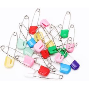 20pcs multicolour baby اطفال طفل القماش حفاضات الحفاضات حفاضات السلامة حامل دبابيس أمان ملونة من القماش الثقيل حفاضات وملحقات (2 بوصة)