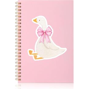Jetec Silly Goose Notebook Journal مع 80 صفحة/40 ورقة دفتر حلزوني Preppy لـ Baby Shower Goose Goose Negrody Groule SPORAL 5.5x8.3