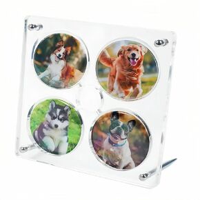 Button Display Stand, Transparent Acrylic Dust Cover for 2.25 inch/58 mm Button Maker Machine, Dust Prevention Moisture-proof Badge Display Case, Children DIY Gifts Decoration