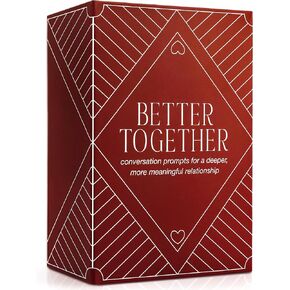 BETTER TOGETHER Honest Conversation Starter Game - 100 Romantic & Deep Questions for Couples - Relationship Card Game for Date Night & Valentines Day (17+)