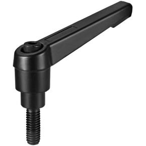 uxcell M8 x 20mm Handle Adjustable Clamping Lever Thread Push Button Ratchet Male Threaded Stud Knobs Locking Rotating Screw Handles Quick Release Bolt Black