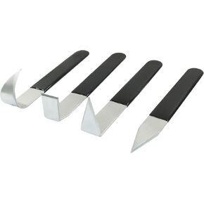 Moicstiy 4 PCS Pottery Clay Sculpture Sculpture Tools ، Metal Clay Starvools ، أدوات الفخار لفخار الطين ، النحت (الأسود)