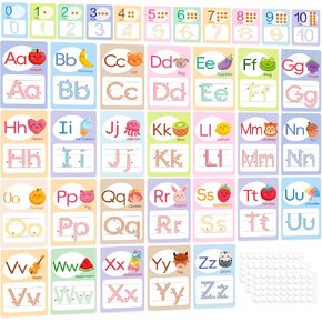 BESARME 37 PCS Alphabet Poster for Classroom ، Bulletin Set Set ABC Poster Number Posters 0-10 Decorations Wall for Creyndergarten Supplies Supplies Supplies Supplies