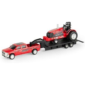 Case IH 1/64 Red Menace سحب جرار مع شاحنة صغيرة ومقطورة 47569