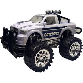 لعبة Day Outfitters Dallas Monster Truck Push and Go ، Friction Powered | شاحنة Truck Logo Logo المرخصة رسميًا 1:18 | لمشجعي NFL Cowboys ، الأولاد ، الأطفال