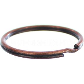 CleverDelights 1 3/8" Key Rings - Antique Copper Color - 50 Pack - Strong Split Key Rings