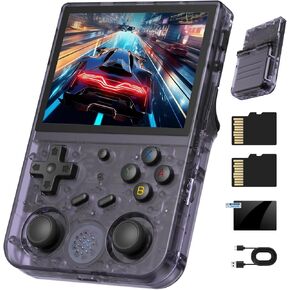 RG353V Retro Gaming Console RG353V Handheld Game Console 3.5" IPS Screen Android 11 and Linux System 64G TF Card 4420+ Classic Games RK3566 64bit Game Player Bluetooth 4.2 and 5G WiFi(Purple) in Kuwait