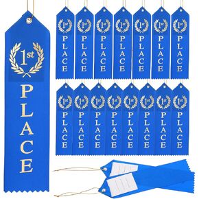 شرائط جائزة Patikil ، 18 PCS 4th Place Award Medal Ribbon مع بطاقة حدث وحبل للمناسبات الرياضية تحديات جائزة الحلي ، الأصفر