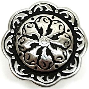 2 حزمة مجموعة 1-1/2 "Round Berry Concho مع 1/4" Scarago Screw - Saddle Concho - Western Concho - Concho مع ظهر المسمار
