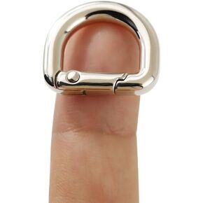 4pcs d-ring key hooks clip metal snap keyring buckles for handbag backpacks purse keychain chareners kettle (الذهب)