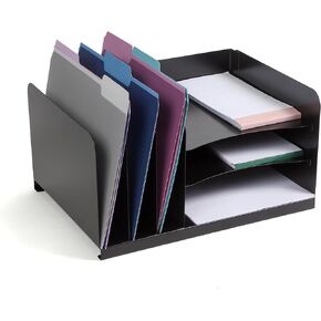 Huron Organizer Vert 3/Horz 3 Slot, Black Metal