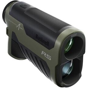 Bushnell R5 2000 AB Laser Rangefinder for Hunting and Shooting, 6x25mm, Bluetooth Connectivity, Applied Ballistics Ultralite, HD Optical System, IPX4 Waterproof, Includes Vault Lite Pouch