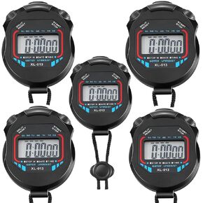 Stopwatch Digital Handheld Multi-Function Professional Electronic Chronograph Sports Stopwatch Timer Stop Watch Pack of 2pcs