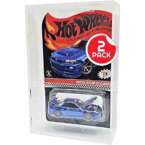 Evoretro Hot Wheels Cars Mainline Cars Acrylic Display Case ، حزمة من 2-غطاء واقي واضح للمقتنيات ، وتصميم مقاوم للخدش وقابل للتكديس-لعرض نماذج Diecast الخاصة بك