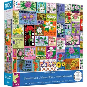Ceaco - Tracy Flickinger - Flowers State - 1000 قطعة Jigsaw Puzzle