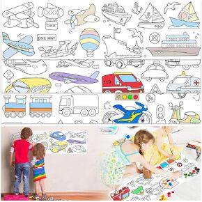 2 Pack Children's Drawing Roll ، 120 * 12 in Giant Coloring Poster ، DIY Painting Drawing Paper Roll ، Latcy Drawing Paper Roll ، Toys Edies Edial Toys For Kids Home Classroom Party (Animal)