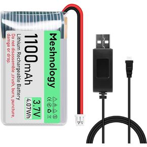 4pcs 3.7v 1100mah li بطارية مع كابل شاحن USB 102540 1S Lipo بطارية مع شريط حماية معزول شريط المطاط و micro JST 1.25 قابس Arduino ESP32 لوحة Drone RC Car