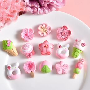 10pcs سحر الوحل راتنجات مزيفة أرنب سحر Kawaii لطيف مجموعة مختلطة الخرز Slime Slime صنع لوازم DIY Craft Scrapbooking