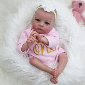 Wooroy واقعية Reborn Baby Baby Dolls August - 20 بوصة نابض بالحياة حديثي الولادة نائم الفتاة المصنوعة يدويًا للحياة الحقيقية دمى طفل تود من جديد مع لعبة هدية ناعمة للقطعة من القماش للسن 3+
