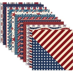 4th of July Pattern Paper - 24 Sheets American Flag Scrapbook Paper 12" x 12" Patriotic Stars Stripes Fireworks Double-Sided Patriotic Decorative Craft Papers for Scrapbooking Card Making,Junk Journal