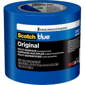 ScotchBlue الأصلي متعدد السطح الشريط ، 1.88 بوصة × 60 ياردة ، لفاتان ، أزرق ، شريط الطلاء يحمي الأسطح ويزيل الشريط متعدد السطح للاستخدام الداخلي والخارجي