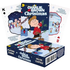 أوراق اللعب Aquarius Peanuts Charlie Brown Christmas - Deck of Christmas تحت عنوان البطاقات لألعاب الورق المفضلة لديك - Melected Peanuts Percsed Serchandise & Complostibles - حجم البوكر