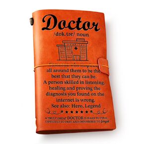 NGAEAK DOCTION GIFTS for Women Men Leather Journal Notebook ، شكرًا لك هدايا لعيد ميلاد الطبيب التقاعد
