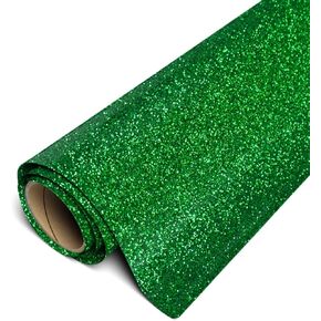 SISER GLITTER HTV 11.8 "× 10 قدم لفة - الحديد على فينيل نقل الحرارة (العشب)