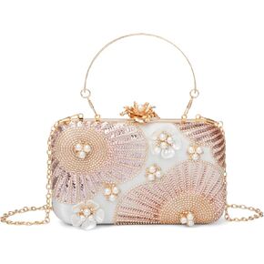 BWKUNOLF Beaded Sequin Peacock Evening Clutch Bags Party Wedding Purse