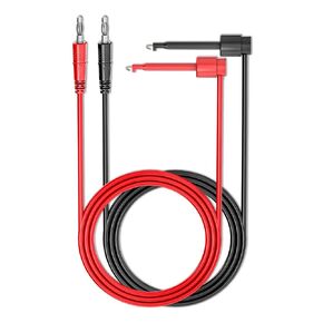 Goupchn 4PCS 4mm Banana Plug to Test Hook Clips Test Leads Copper Soft Cable Wires for Multimeter Electrical Testing 500V 5A
